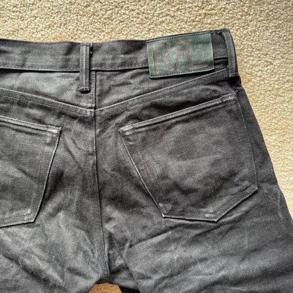Double RL RRL Slim Fit Black Selvedge Jean 30x32 - Picture 4 of 10